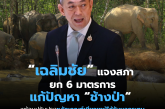 “รมว.ทส.-เฉลิมชัย” แจงสภา ยก 6 มาตรการแก้ปัญหา“ช้างป่า” พร้อมปรับปรุงหลักเกณฑ์เยียวยาผู้ได้รับผลกระทบ ย้ำวัคซีนคุมกำเนิด ไม่ใช่ทำหมัน ชี้เป็นการแก้ระยะยาวให้คนอยู่ร่วมกับช้างได้